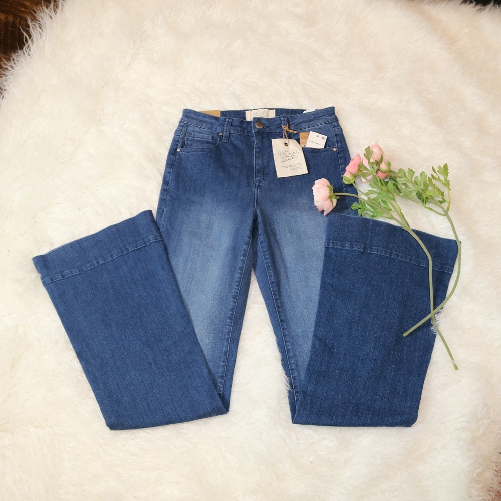 NWT RACHAEL Rachael Roy High Rise Flare Size 27